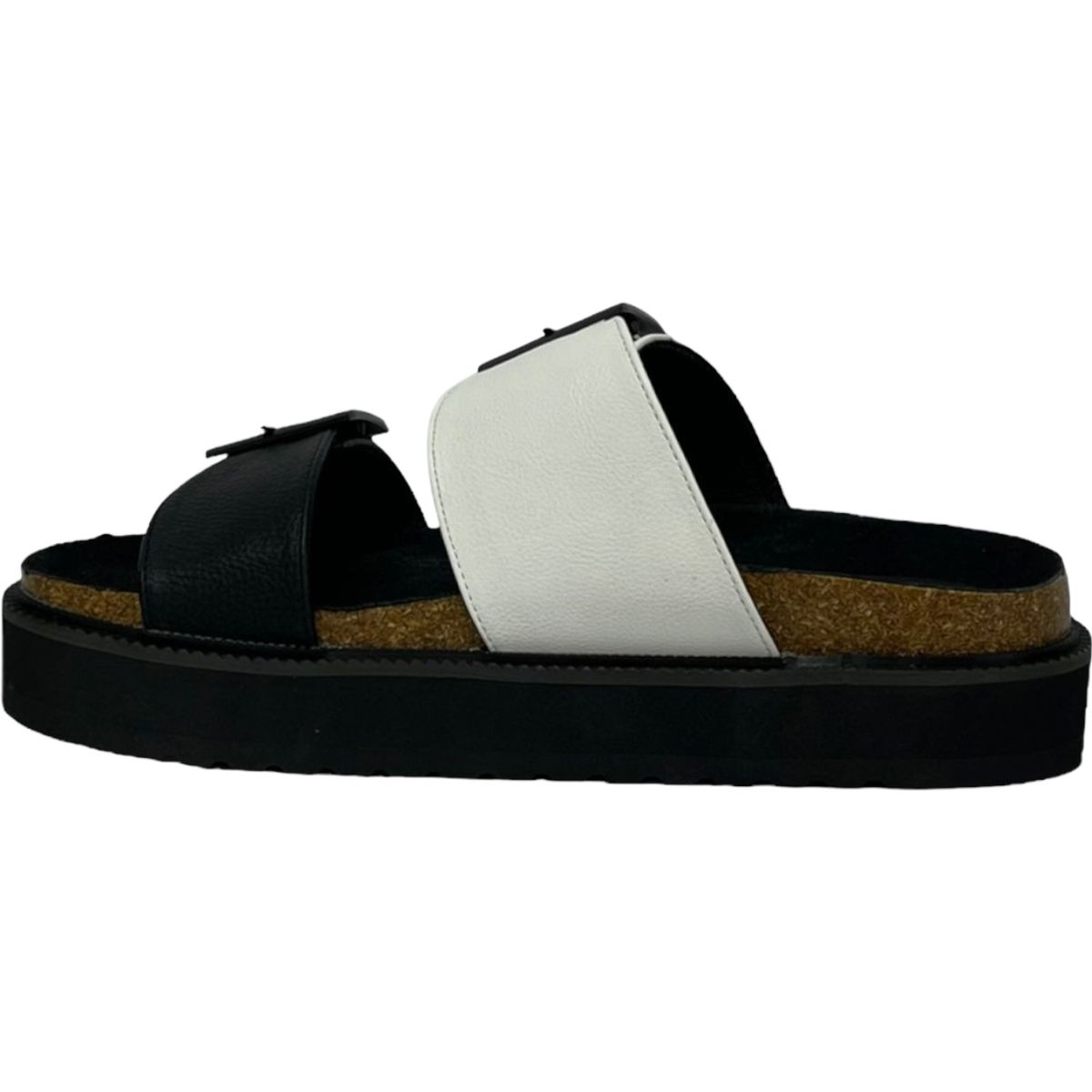 DETOGNI - Sandalia Mujer Blanco/Negro London Detogni