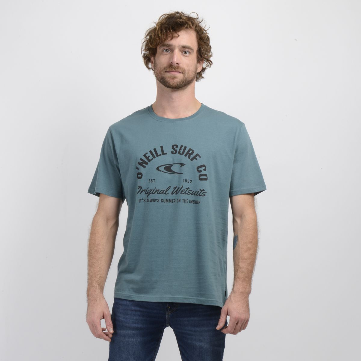 O'NEILL - POLERA MANGA CORTA SURF CO VERDE OSCURO