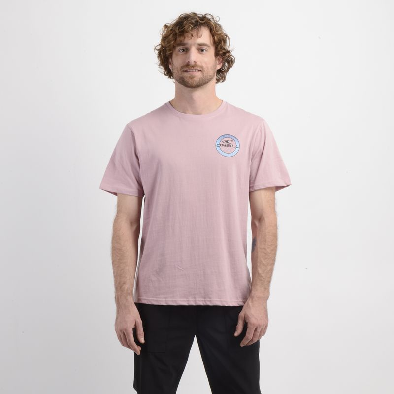 O'NEILL - POLERA MANGA CORTA COIN FLIP ROSADO