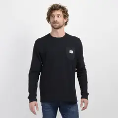 O'NEILL - POLERA MANGA LARGA WAFFLE SUPLY II NEGRO