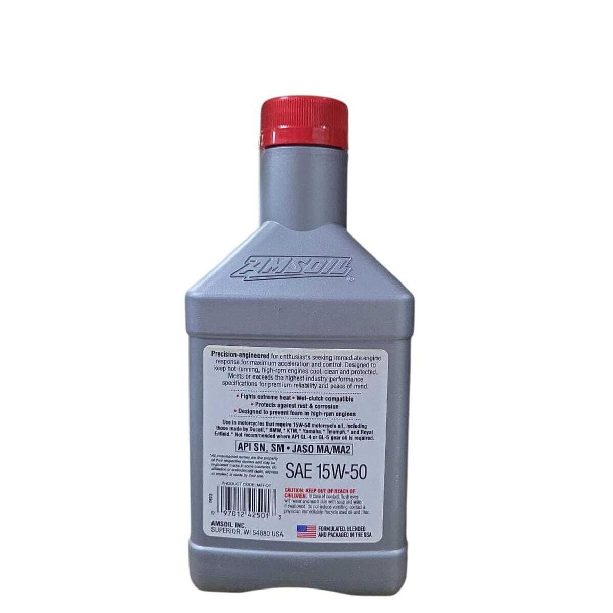 Aceite De Moto Amsoil 15w 50 Metric 1l 4t Full Sintetico, marca GENERICO - Foto Principal
