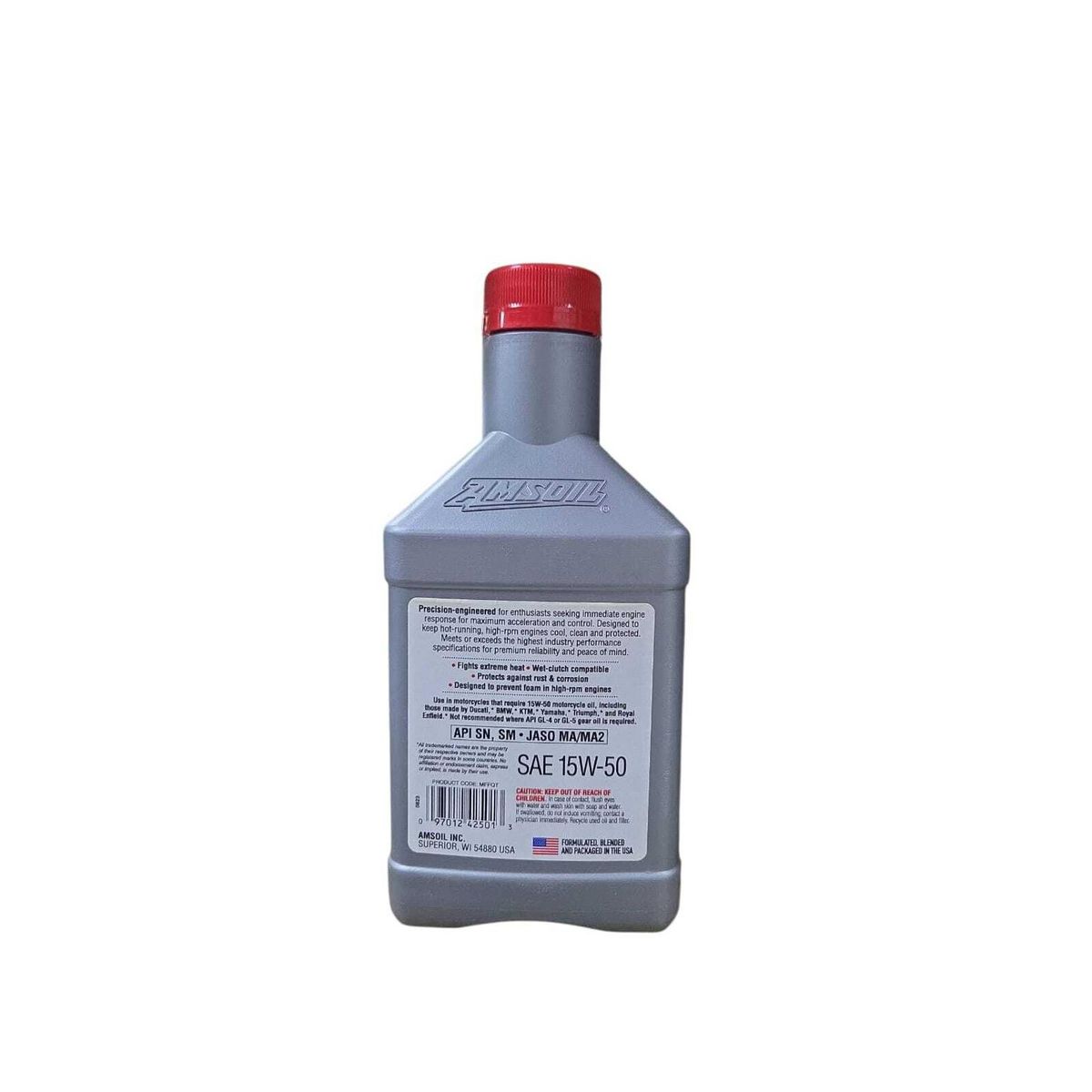 Aceite De Moto Amsoil 15w 50 Metric 1l 4t Full Sintetico, marca GENERICO - Foto Principal