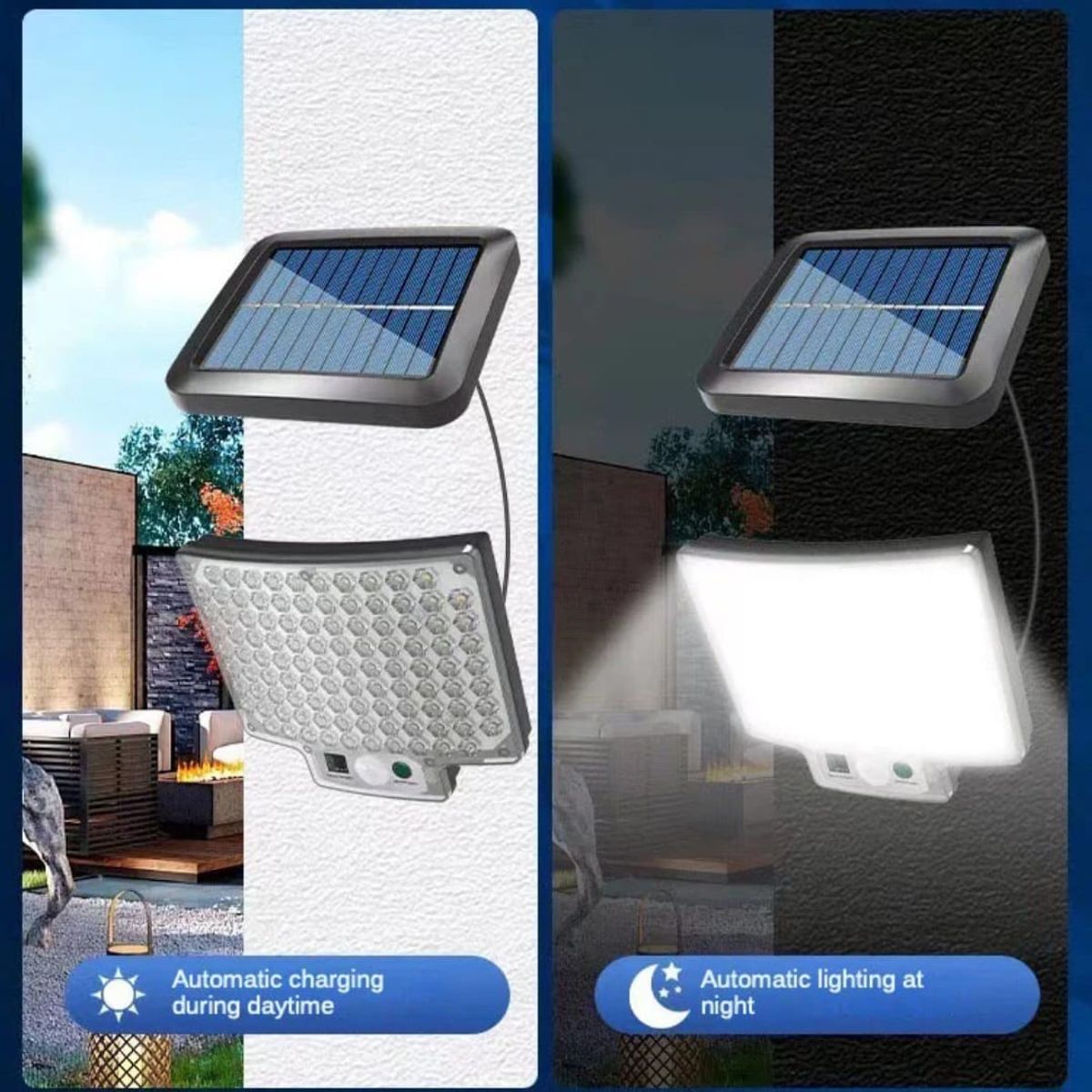 IRM - Foco Led Con Panel Solar Control Remoto 104LED