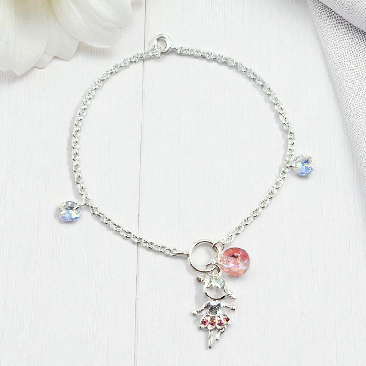 JOYAS MONTERO - Pulsera Niña Plata 925 creado con cristales de Swarovski®