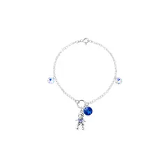 JOYAS MONTERO - Pulsera Niño Plata 925 creado con cristales de Swarovski® Dark Blue