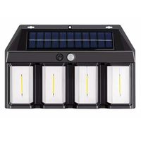 Aplique Lámpara De Pared Solar Led Cuadruple Luz Cálida