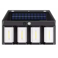 IRM - Aplique Lámpara De Pared Solar Led Cuadruple Luz Cálida