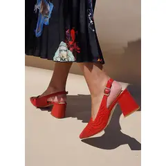 DEGAS - Zapato Cuero Adaya Rojo