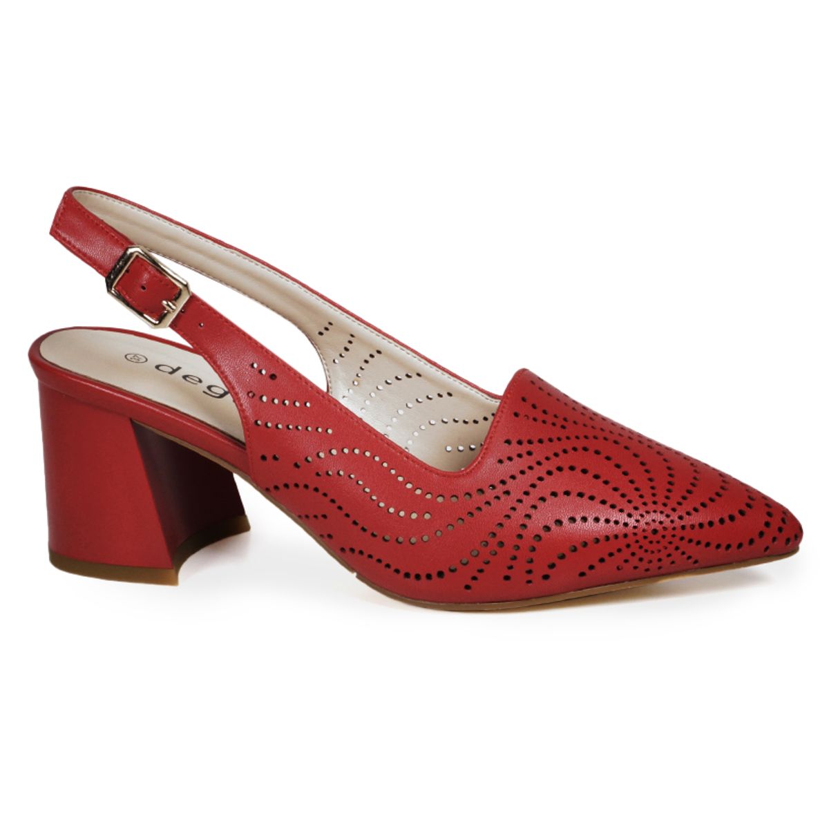 DEGAS - Zapato Cuero Adaya Rojo DEGAS