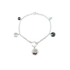 JOYAS MONTERO - Pulsera Puppy Plata 925 creado con cristales de Swarovski® Aurora Boreal