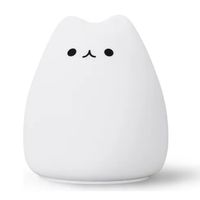 Lampara Led Silicona Gato Kawaii Luz Nocturna Espanta Cuco