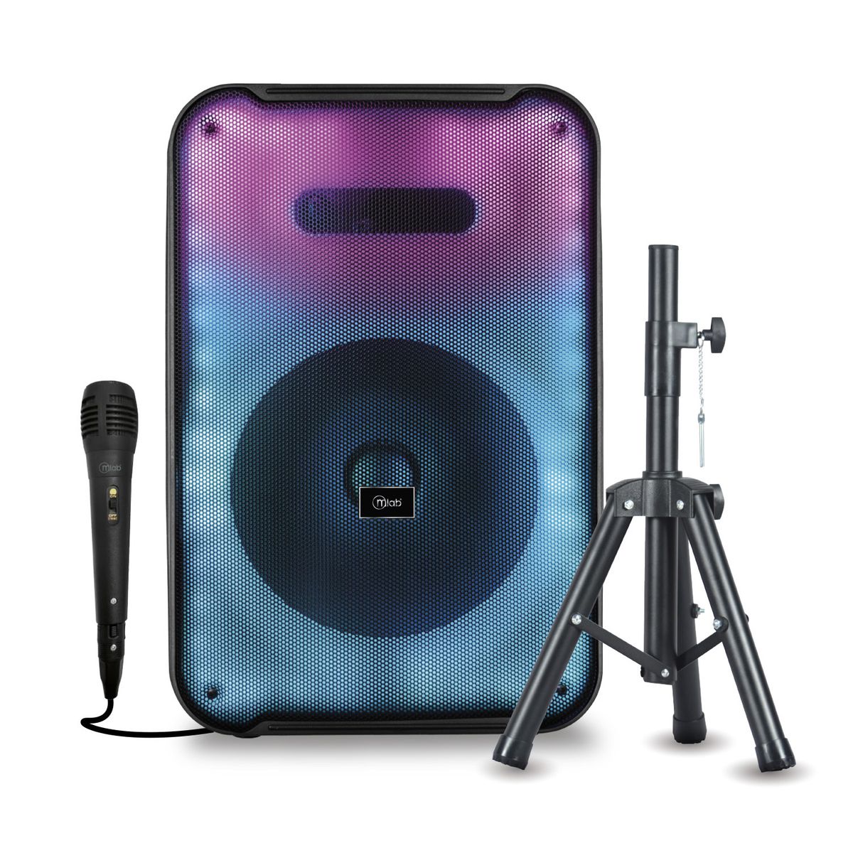 MLAB - PARLANTE KARAOKE FLAMING AMBIGLOW 12”+TRIPOD BT30W 09481
