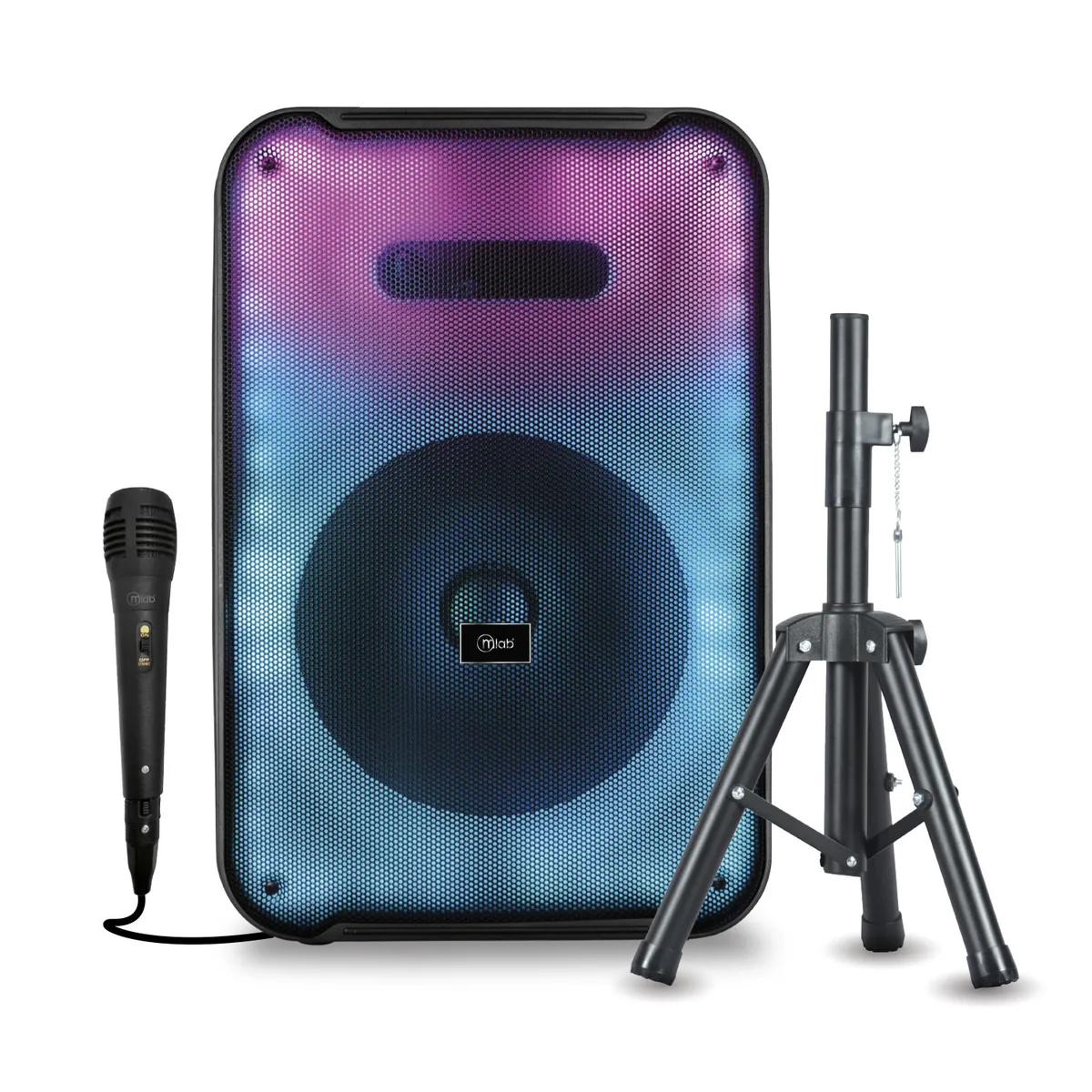 MLAB - PARLANTE KARAOKE FLAMING AMBIGLOW 12”+TRIPOD BT30W 09481