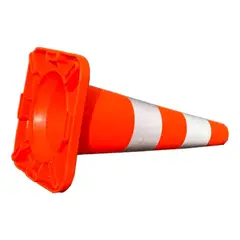 GENERICO - Pack X8 Conos Viales De Seguridad Cinta Reflectiva Flexible