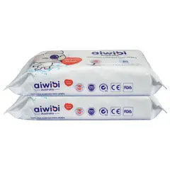 AIWIBI - 2 Paquete Toallitas Húmedas 99.91% Agua Pura