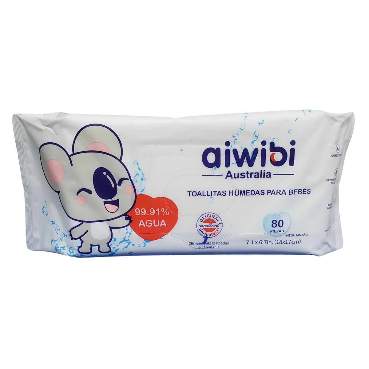 AIWIBI - 2 Paquete Toallitas Húmedas Aiwibi 99.91% Agua Pura