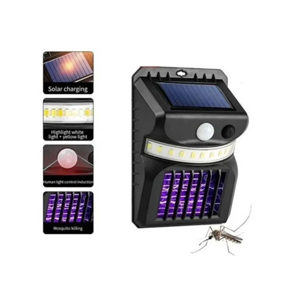 GENERICO - Lampara Solar Mata Mosquitos Zancudo Repelente Mosca