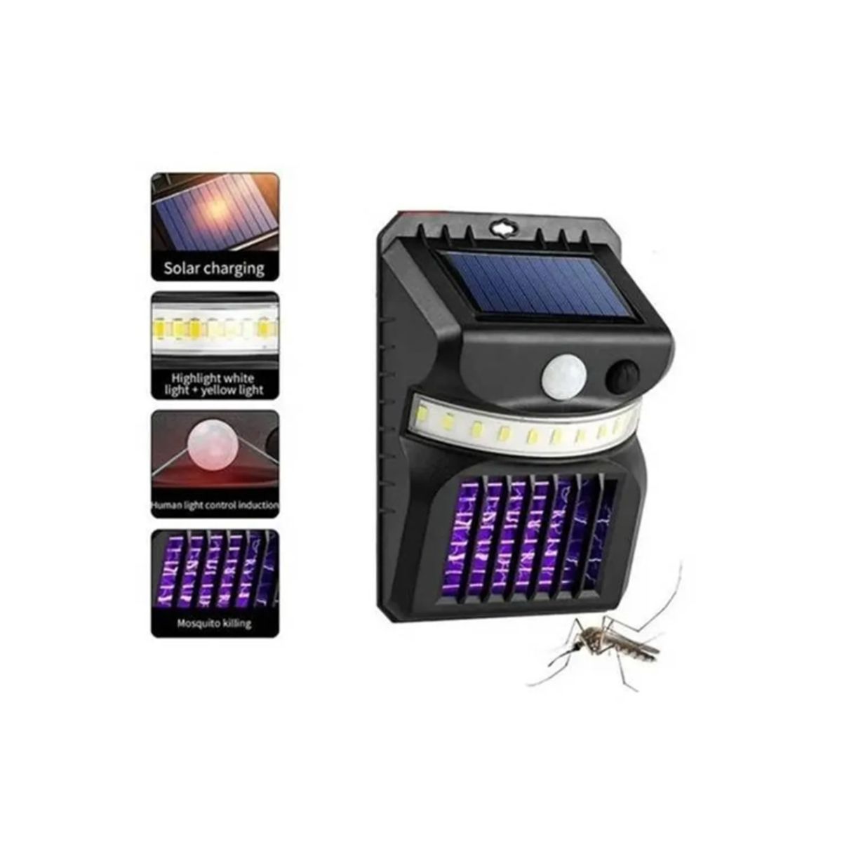 GENERICO - Lampara Solar Mata Mosquitos Zancudo Repelente Mosca