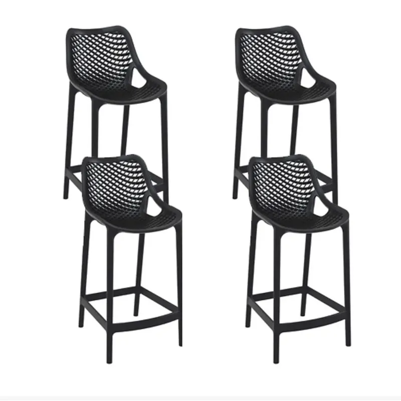 CORI CORI - Pack 4 Taburetes Air Berlin Negro 77 cm