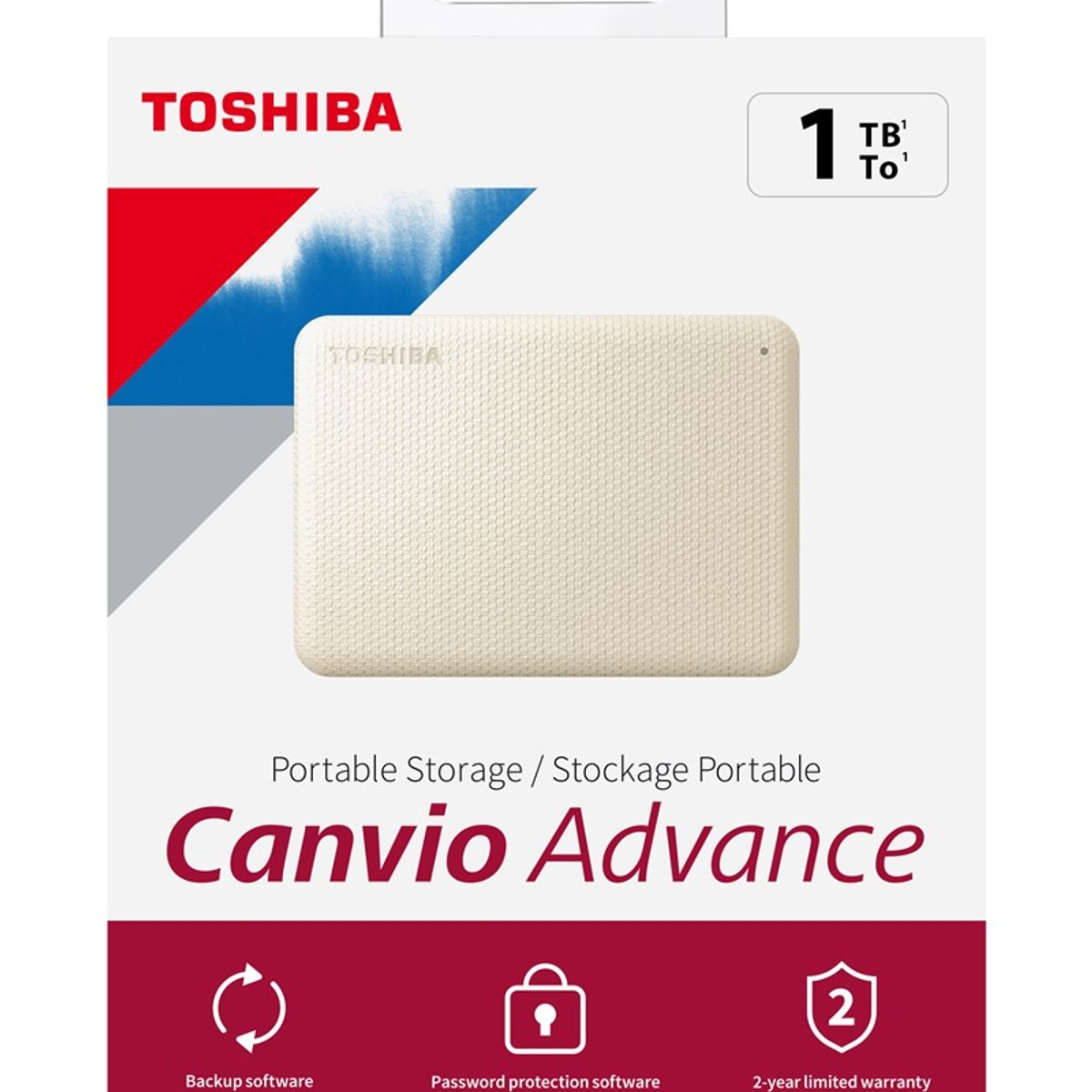 TOSHIBA - Disco Duro Externo 1TB Toshiba Canvio Advance Blanco
