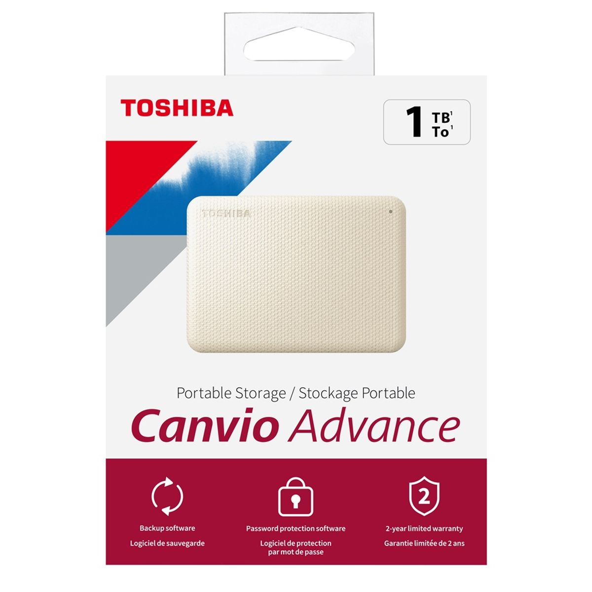 TOSHIBA - Disco Duro Externo 1TB Toshiba Canvio Advance Blanco