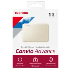 TOSHIBA - Disco Duro Externo 1TB Canvio Advance Blanco