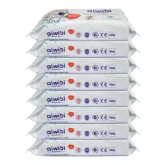 AIWIBI - 8 Paquete Toallitas Húmedas 99.91% Agua Pura