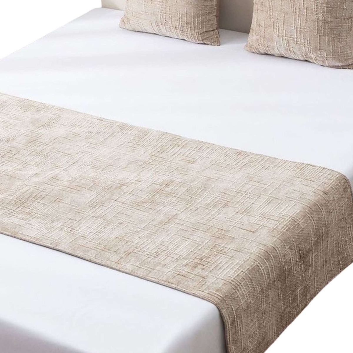 GENERICO - PIECERA MAS 2 FUNDAS MODELO CHENILLE BEIGE