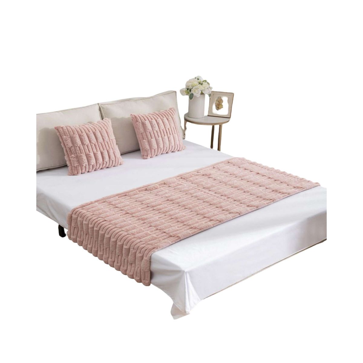 GENERICO - PIECERA SIN FUNDAS DISEÑO BAMBU ROSA