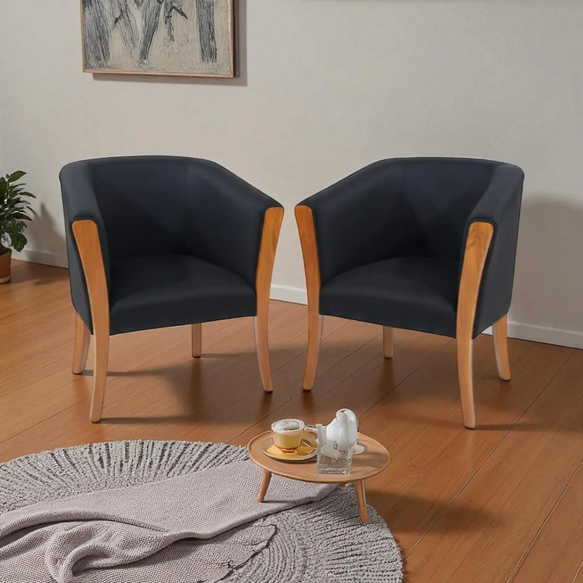 DISEÑOS VALESTRINI - SITIALES ESMERALDA LINO NEGRO