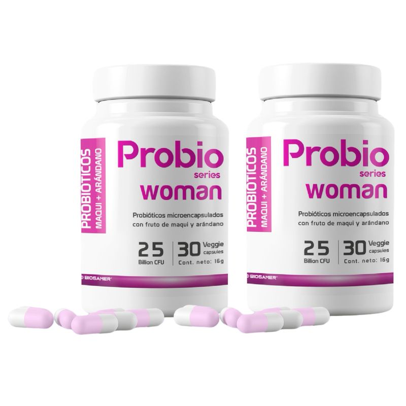 BIOSAMER - Pack 2 Probiótico Woman 25 Billones 30 Cápsulas