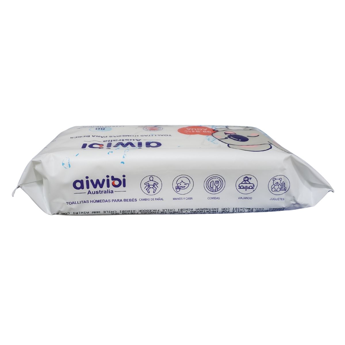 AIWIBI - 10 Paquete Toallitas Húmedas Aiwibi 99.91% Agua Pura