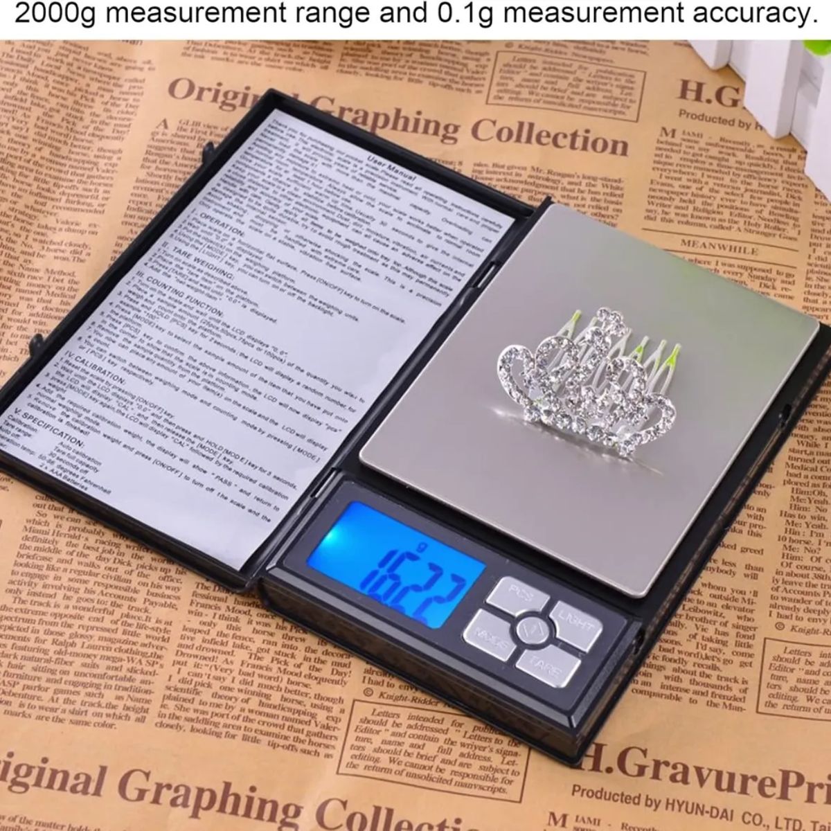 GENERICO - Pesa Gramera Digital 001g - 500g Balanza Digital Precisión