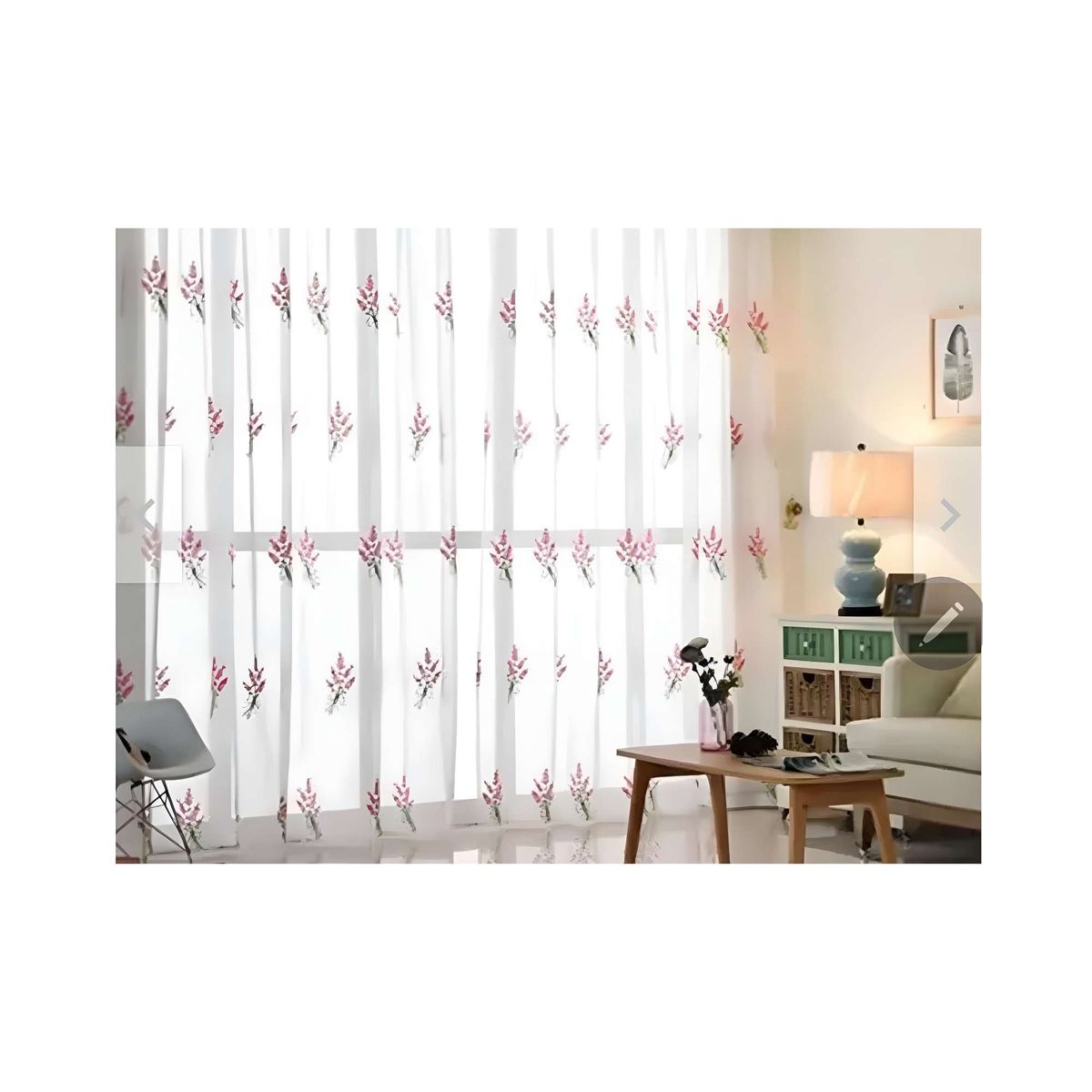 GENERICO - VISILLO CORTINA LAVANDAS 140x230 Cm 2 PAÑOS