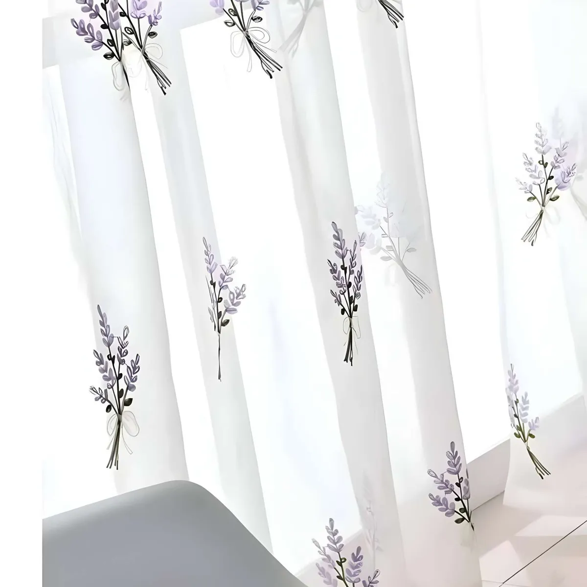 GENERICO - VISILLO CORTINA LAVANDA 140x230 Cm 2 PAÑOS