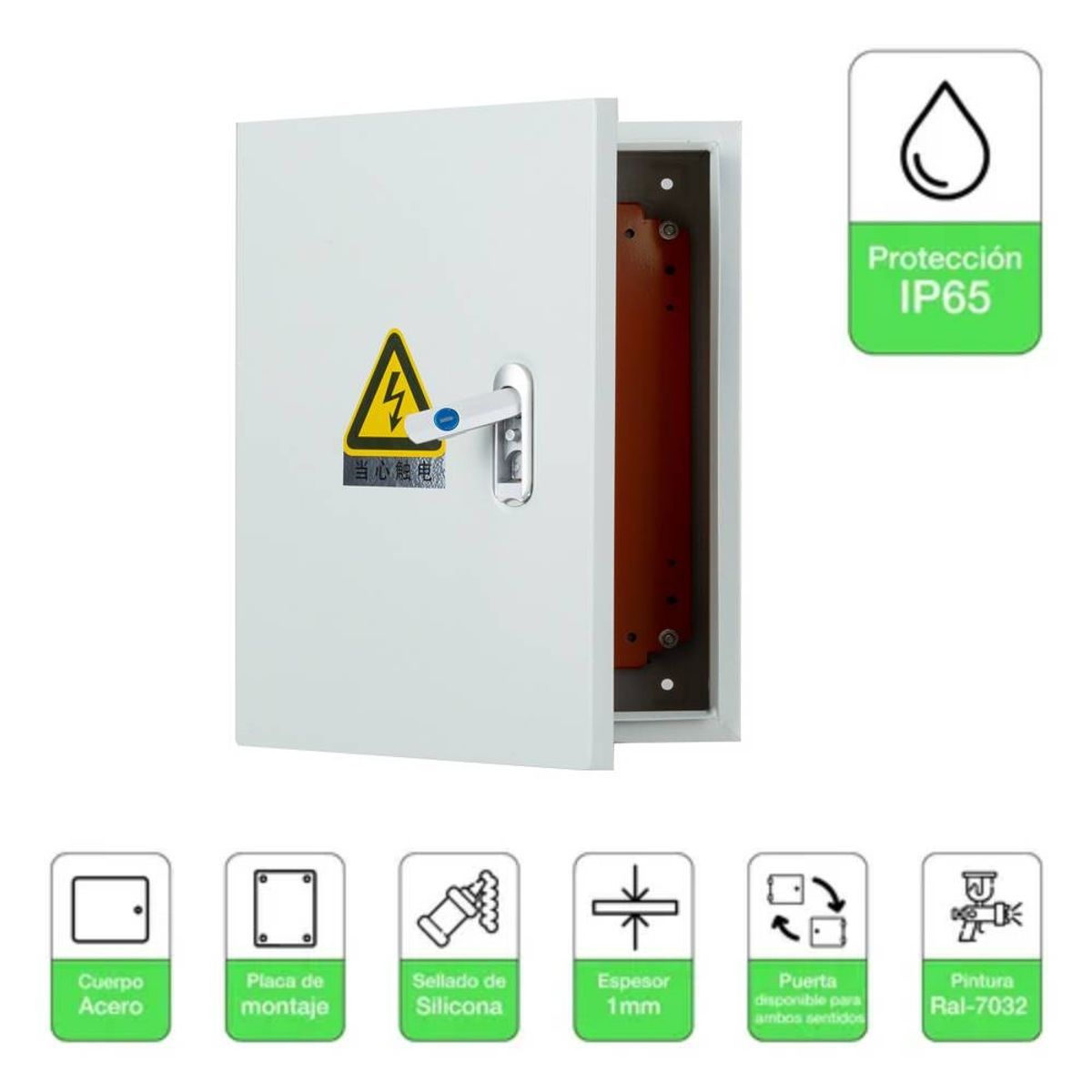 MUNDO MAGIA - Tablero Eléctrico Gabinete Metálico  500x400x200mm Ip65