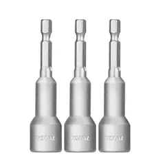 TOTAL TOOLS - Adaptadores Para Taladro 12mm Punta Magnetica 3 Pcs Total