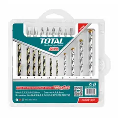 TOTAL TOOLS - Juego Brocas Y Puntas P Atornillador Taladro 19 Pcs