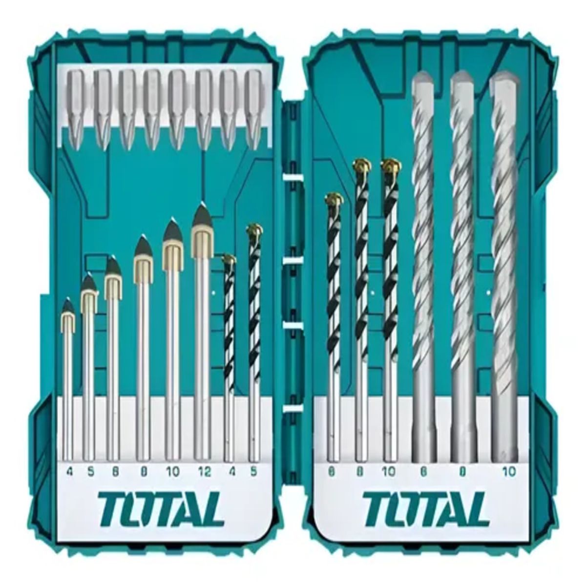 TOTAL TOOLS - Juego Brocas Y Puntas P Atornillador Taladro 22 Pcs