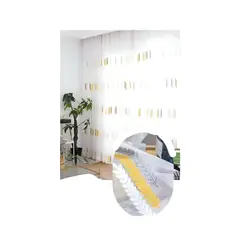 GENERICO - VISILLO CORTINA ESPIGAS 140x230 Cm 2 PAÑOS