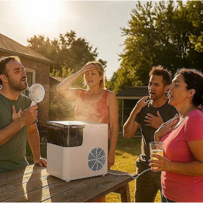 GENERICO - Mini Máquina Automática Para Hacer Hielo En Cubitos 15l