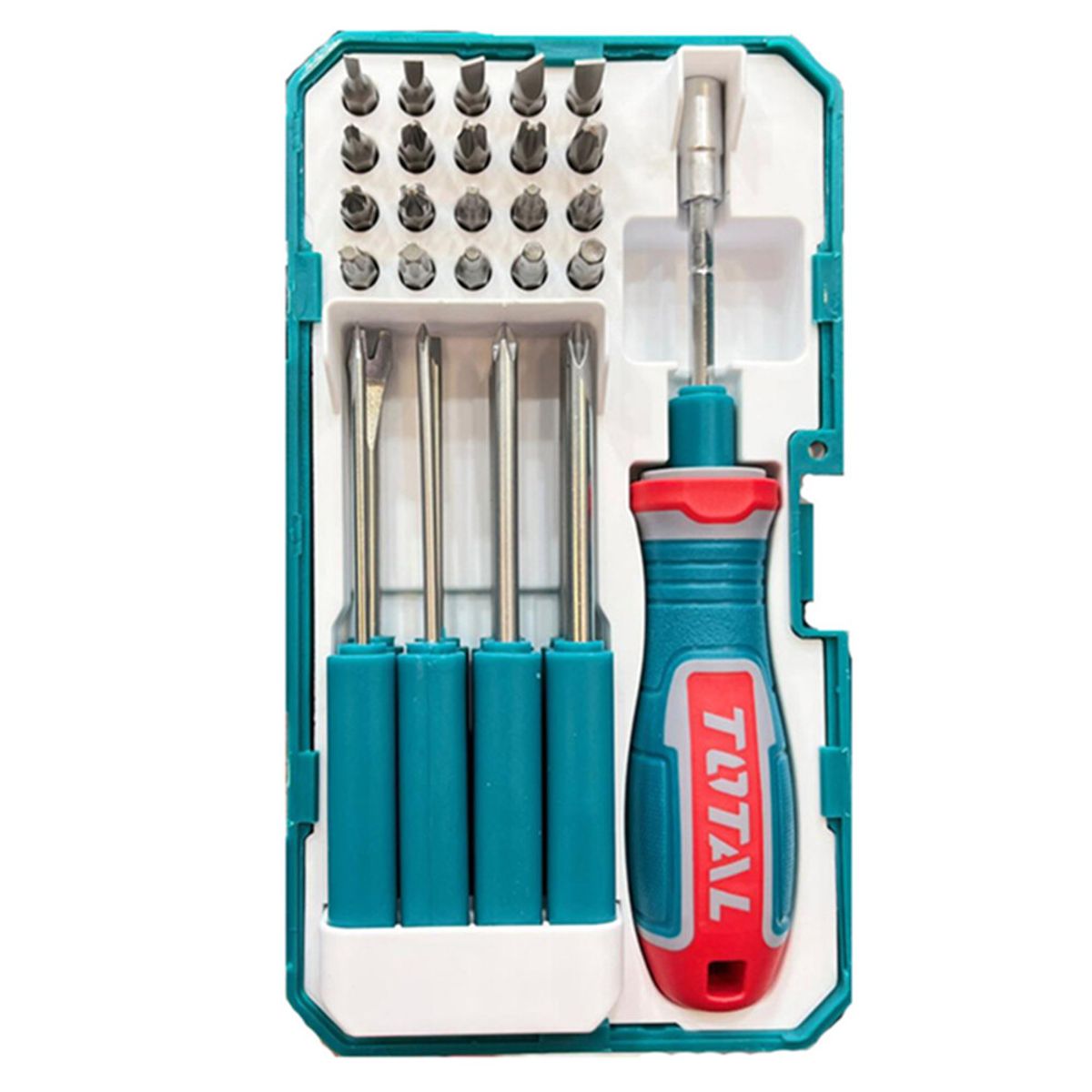 TOTAL TOOLS - Kit Set Juego Desatornilladores 30 Piezas Total Tacsd30306
