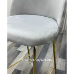 HABITA2 CHILE - Taburete Deluxe Gold Terciopelo Negro