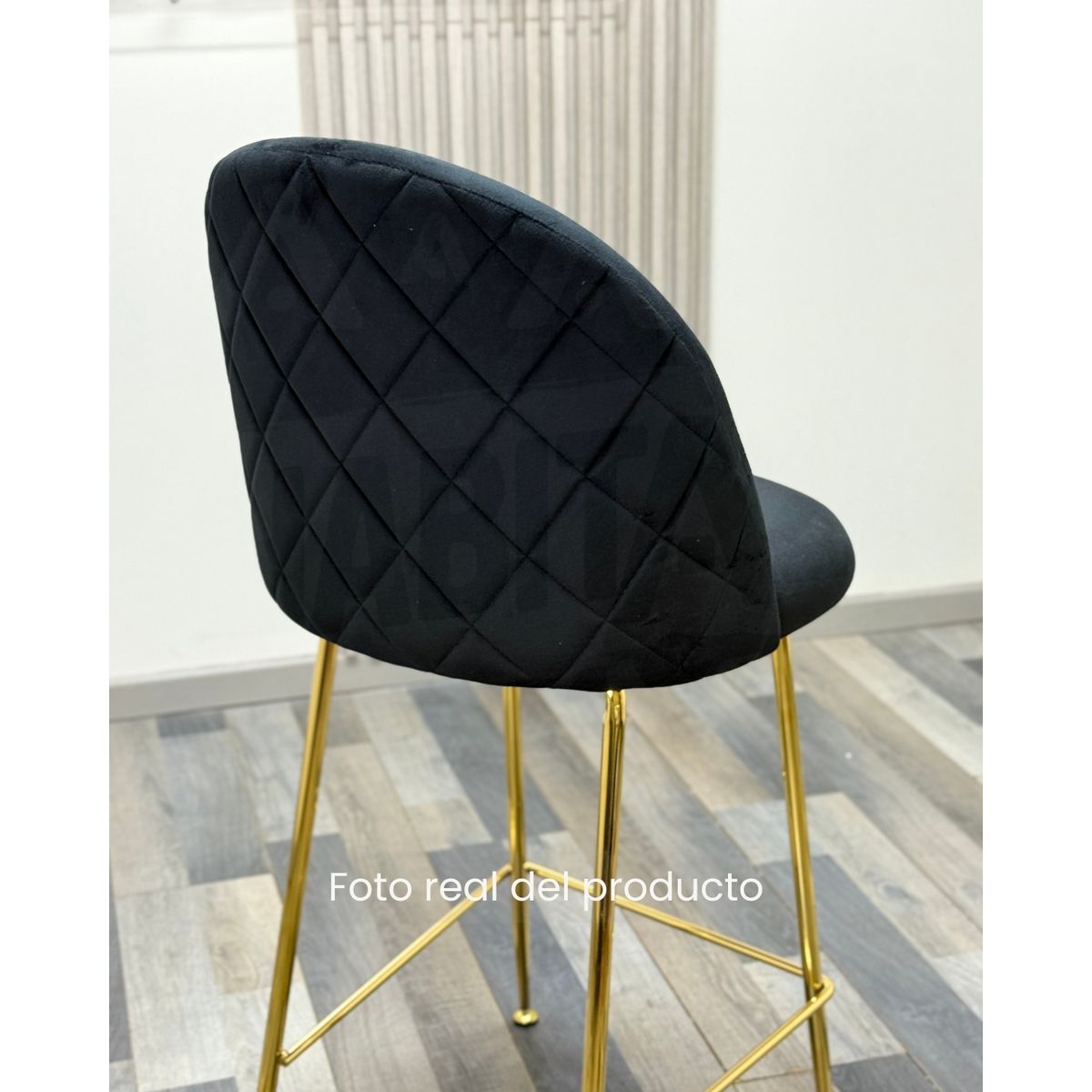 HABITA2 CHILE - Taburete Deluxe Gold Terciopelo 66cm