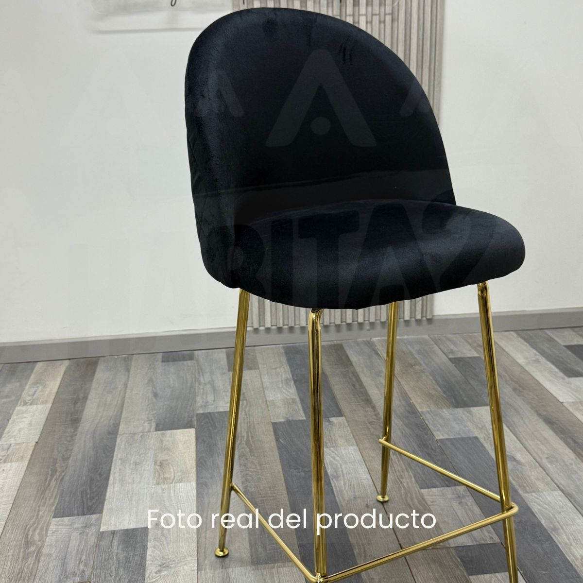 HABITA2 CHILE - Taburete Deluxe Gold Terciopelo 66cm
