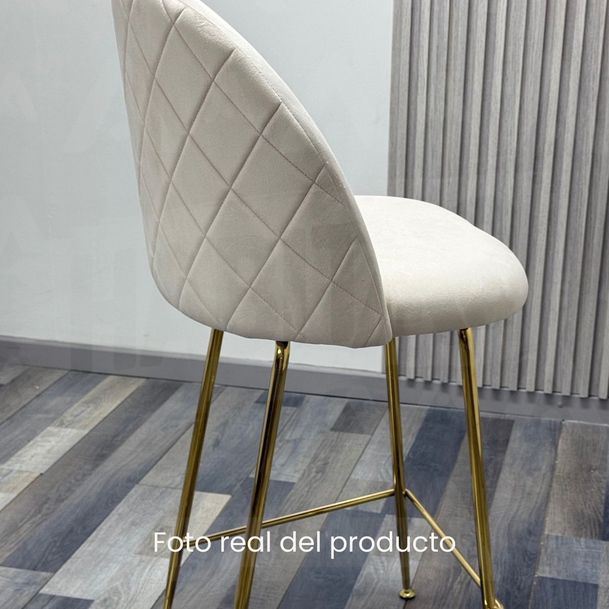 HABITA2 CHILE - Taburete Deluxe Gold Terciopelo 66cm