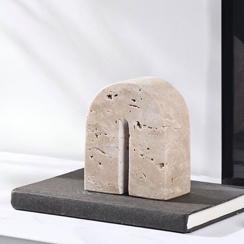 SANTU HOME & DECO - Arco Escultural Piedra Travertino Decorativo Pequeño