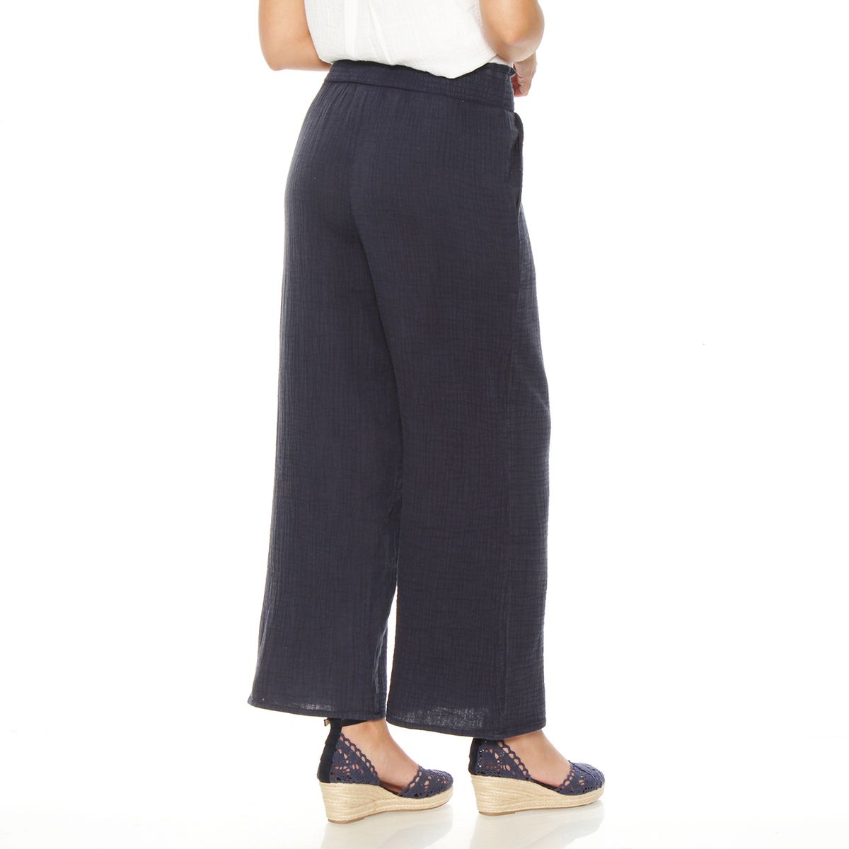 WADOS - PANTALON CARGO WIDE LEG SOLIDO TIRO ALTOPRETINA MEDIA ELASTICADA