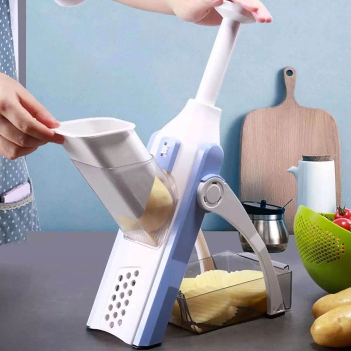 GENERICO - Cortador De Verduras Multifuncional Rallador Ajustable