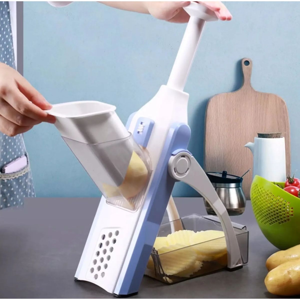 GENERICO - Cortador De Verduras Multifuncional Rallador Ajustable